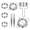 Dumpling maker stainless steel dumpling mold set;  suitable for Ravioli making machine Pastry filling DIY handmade 8-piece kitchen set - default