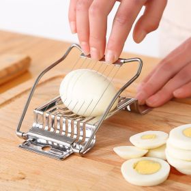 1pc; Stainless Steel Kitchen Tools; Egg Slicer; Egg Cutter - Silvery