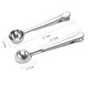 Coffee Scoop Long Handled with Bag Clip Stainless Steel Measuring Tea Powder Protein Powder Instant Powder Drinks Spoon Tablespoon - stainless steel