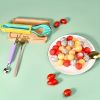 3pcs Set Kitchen Fruit Carving Knife Three-piece Set Of Stainless Steel Watermelon Digging Spoon Fruit Platter Tool Digging Ball Set - Green 3pcs Set