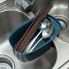 Sink Kitchen Waste Garbage Basket Kitchen Supplies Storage Rack Household Complete Sink Drain Hanging Basket Storage Rack - Navy blue a