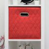 AFJE1001BLUE-3SZ Jiaessentials Blue Closet Organizers Cube Bins 3 Size 6pcs. - Red
