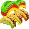 3/6pcs; Mexican Muffin Bracket; Taco Pancake Rack; Taco Holder; Kitchen Food Grade Corn Roll Rack - 3 Pieces Of Red, Yellow And Green