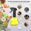 Hometeczone Oil Sprayer 8 oz Olive, Oil Mister Fryer, Canola Spritzer, Salad, Baking, Frying, BBQ - Yellow
