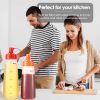3pcs; Condiment Squeeze Bottles; Plastic Condiment Squeeze Bottles With Squeeze Top; Sauce Squeeze Bottles For Sauces; Kitchen Supplies - 3