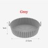 Air Fryer Silicone Baking Tray Reusable Basket Mat Non-Stick Round Microwave Pads Baking Mat Oven Air Fryer Liner  - Red