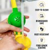 Metal 2-In-1 Lemon Lime Squeezer - Hand Juicer Lemon Squeezer - Max Extraction Manual Citrus Juicer (Vibrant Yellow and green Atoll) - Yellow and gree