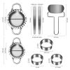 Dumpling maker stainless steel dumpling mold set;  suitable for Ravioli making machine Pastry filling DIY handmade 8-piece kitchen set - default