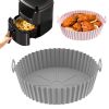 1/2pcs Air Fryer Silicone Pot; Reusable Air Fryer Liners; Silicone Air Fryer Basket; Food Safe Air Fryer Accessories  Red, Blue